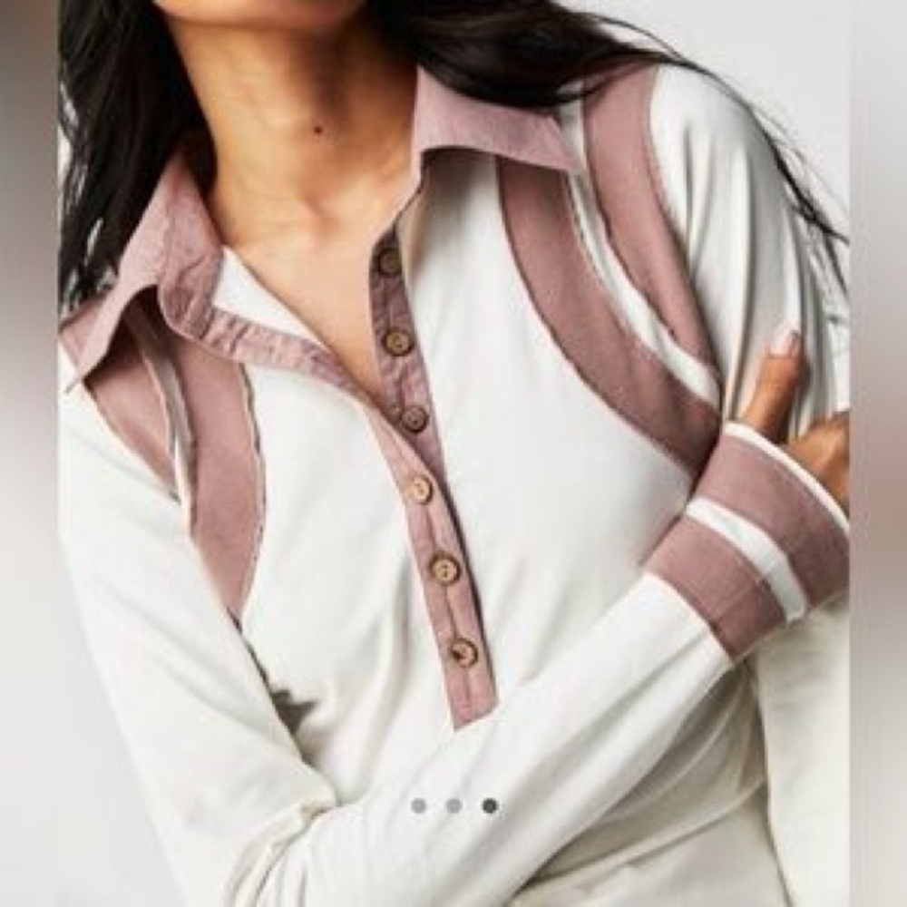 Free People NWOT Wednesday Polo Mauve S